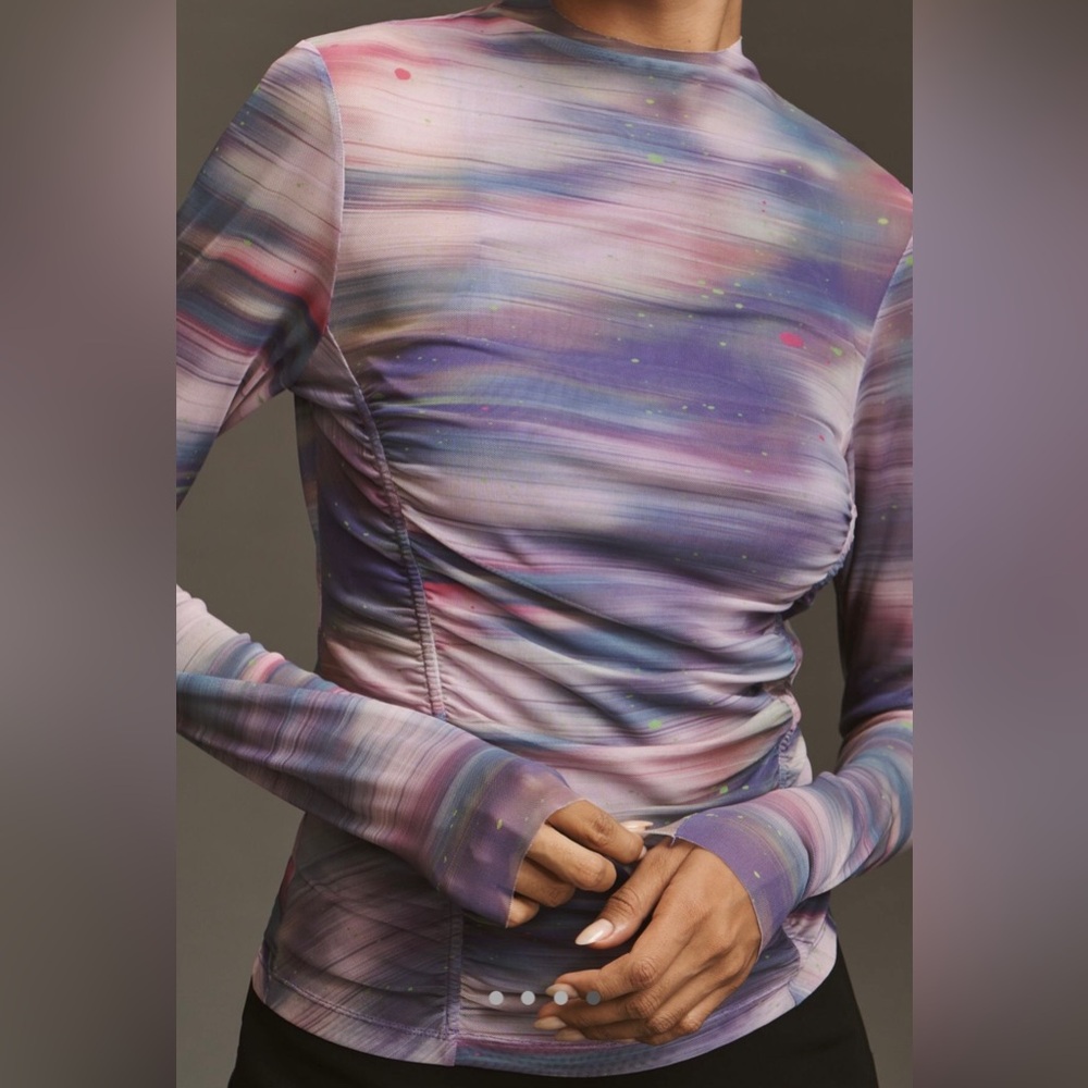 By Anthropologie Double layer mesh top - Picture 2 of 8